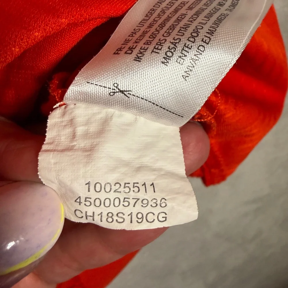 Ariat Mens XL Orange AriatTEK Heat‎ Series Striped Performance Shirt Short Slv